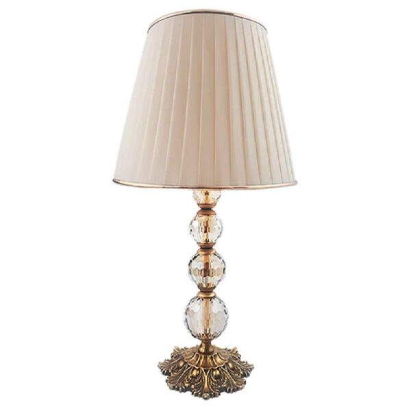 Accent Table Lamp with Fabric Tapered Lampshade Royal