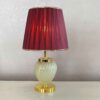 Accent Table Lamp with Fabric Tapered Lampshade Sarina