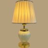 Accent Table Lamp with Fabric Tapered Lampshade Sarina