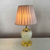Accent Table Lamp with Fabric Tapered Lampshade Sarina