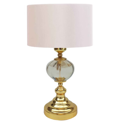 Accent Table Lamp with Fabric Drum Lampshade Daian