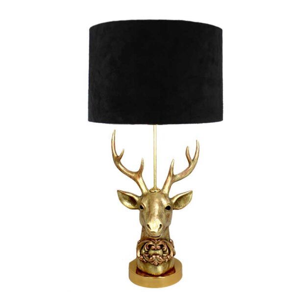 Novelty Table Lamp with Fabric Tapered Lampshade Model Deer