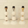 Accent Table Lamp with Fabric Drum Lampshade Orb