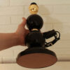 Accent Table Lamp with Fabric Drum Lampshade Orb