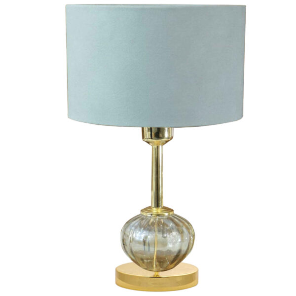 Accent Table Lamp with Fabric Drum Lampshade Shayan