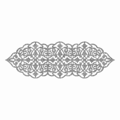 Table Runner Faux Leather Adorned with Elegant Glitter Design
