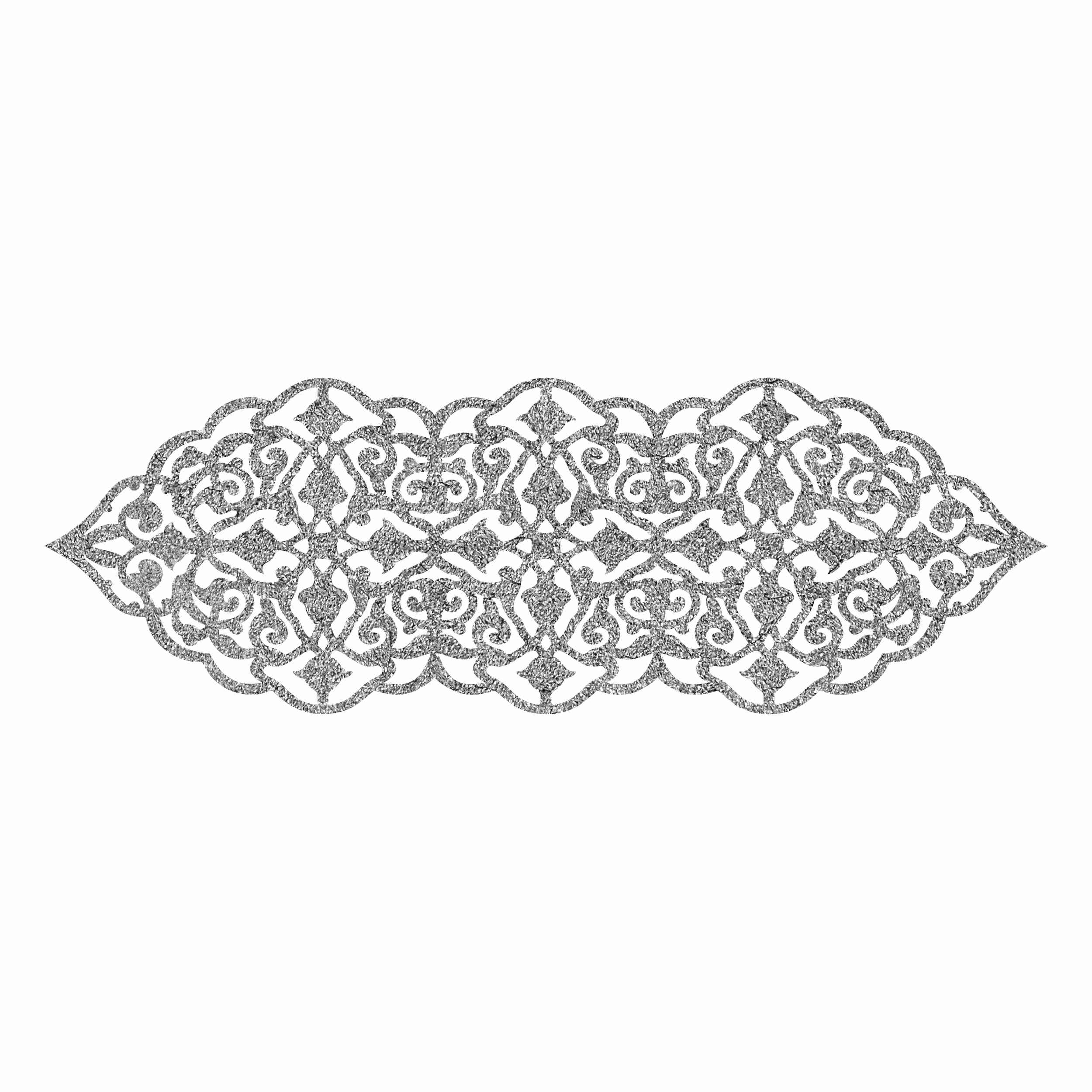 Table Runner Faux Leather Adorned with Elegant Glitter Design