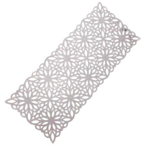 Table Runner Faux Leather with Chic Glitter Design