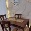 Table Runner Faux Leather with Chic Glitter Design