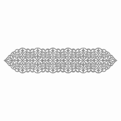Table Runner Faux Leather with Chic Glitter Style