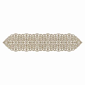 Table Runner Faux Leather with Chic Glitter Style