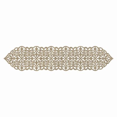 Table Runner Faux Leather with Chic Glitter Style