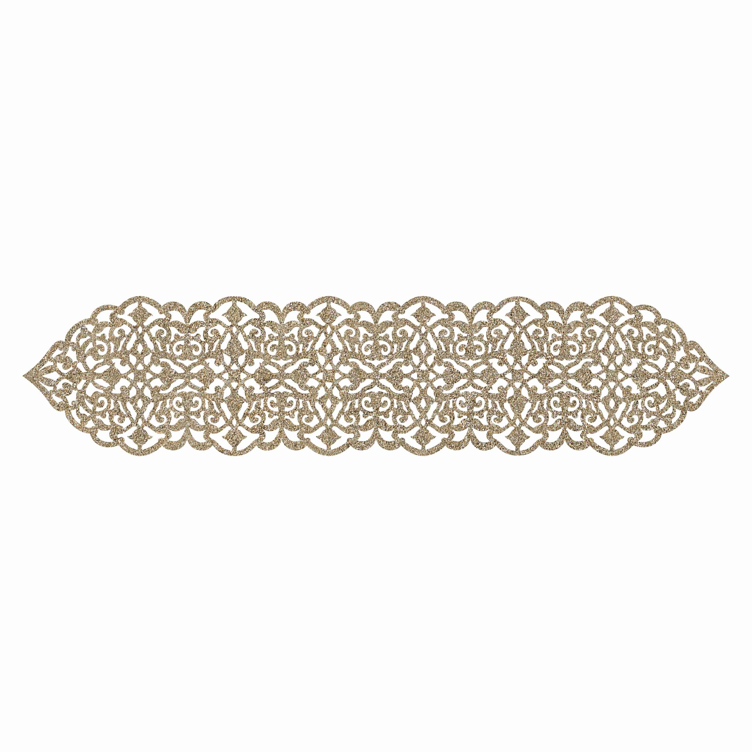 Table Runner Faux Leather with Chic Glitter Style