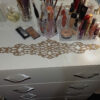 Table Runner Faux Leather with Delicate Glitter Design