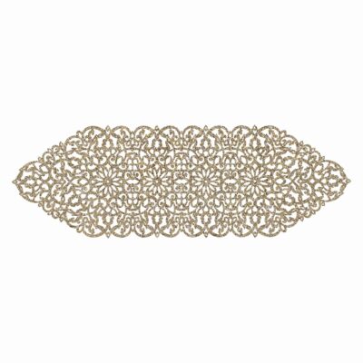 Table Runner Faux Leather with Modern Glitter Design