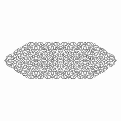 Table Runner Faux Leather with Modern Glitter Design