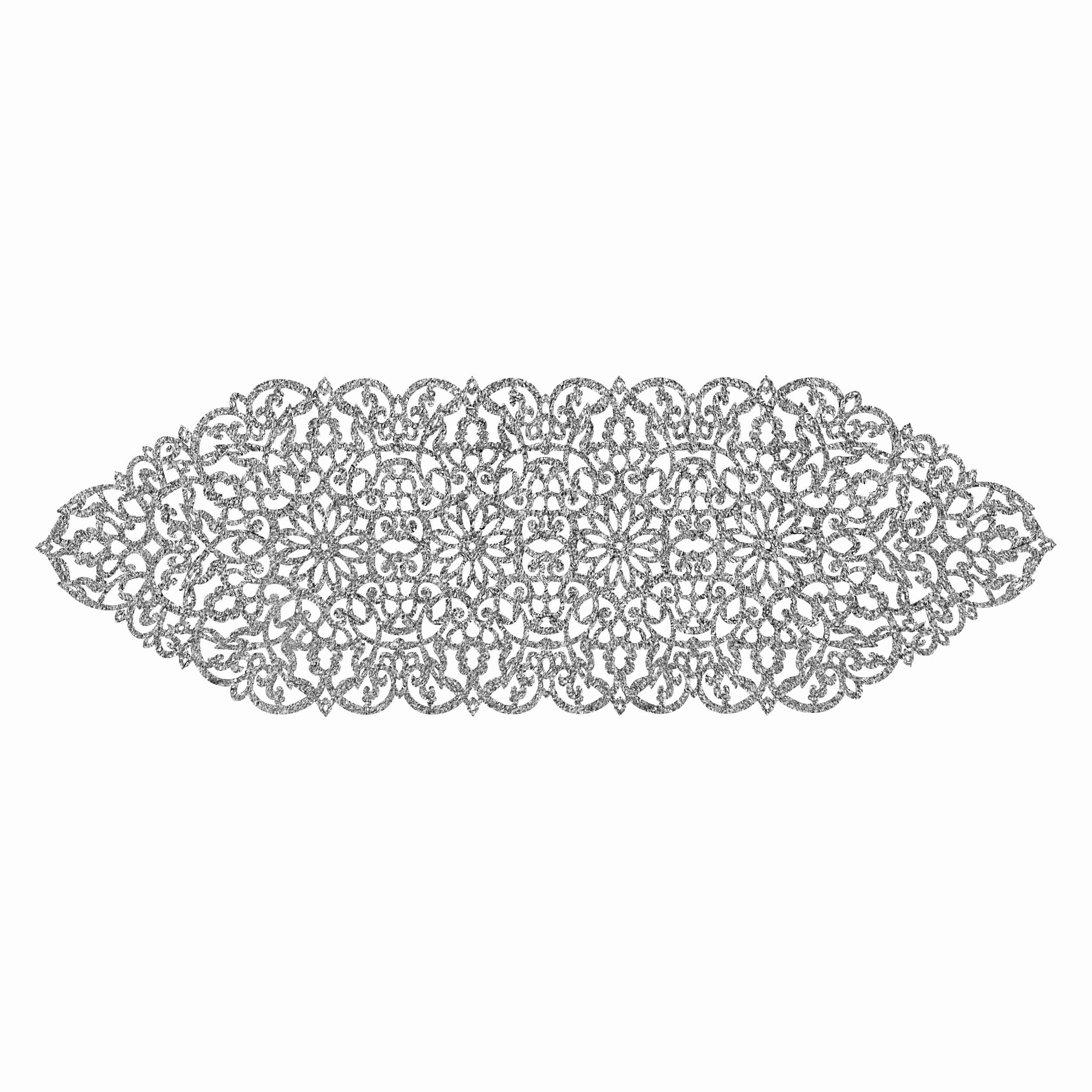 Table Runner Faux Leather with Modern Glitter Design