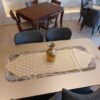 Table Runner in Leather & Velvet Ideal for Home Design