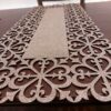 Table Runner with Chic Rectangular Glitter Faux Leather Elegance