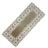Table Runner with Chic Rectangular Glitter Faux Leather Elegance