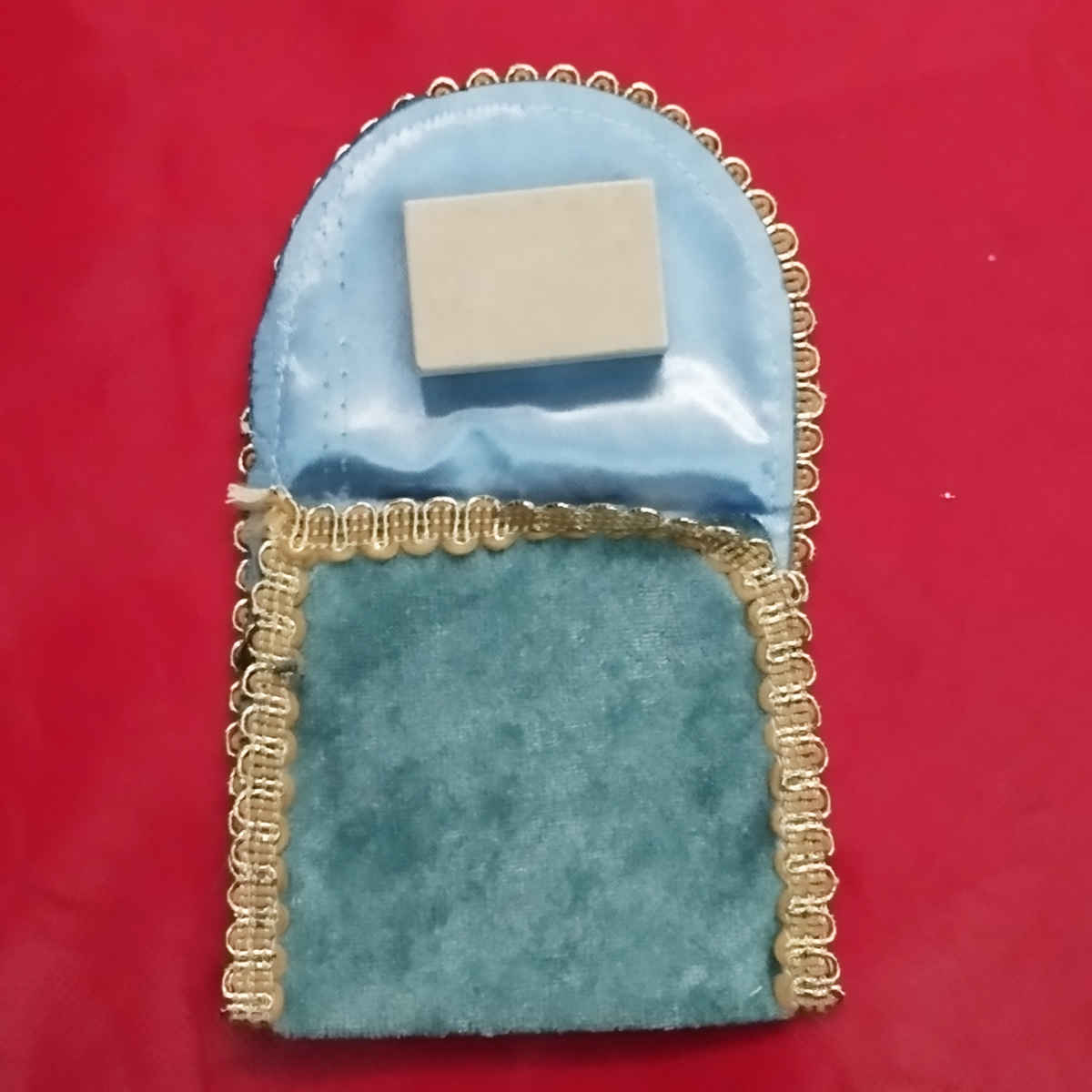 Travel Prayer Mat for Muslim Pocket Sized & Portable Sajada Blue