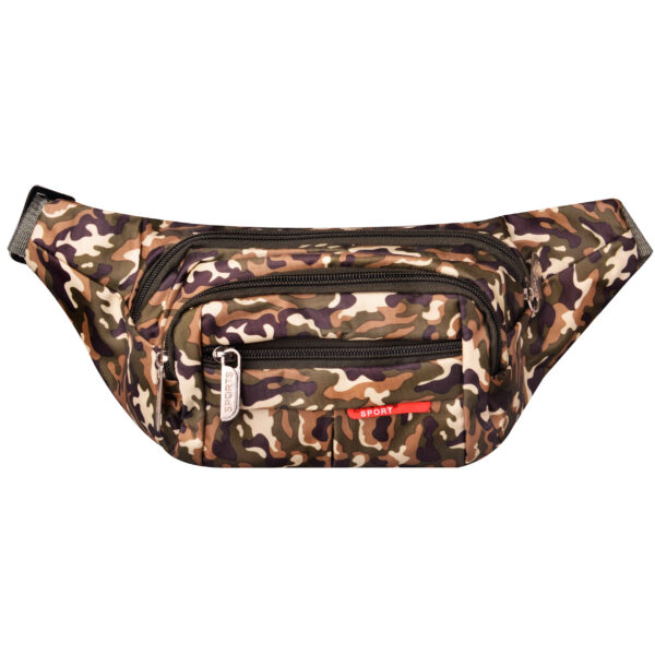 Camouflage Canvas Fanny Pack with 3 Pockets - Everyday Carry