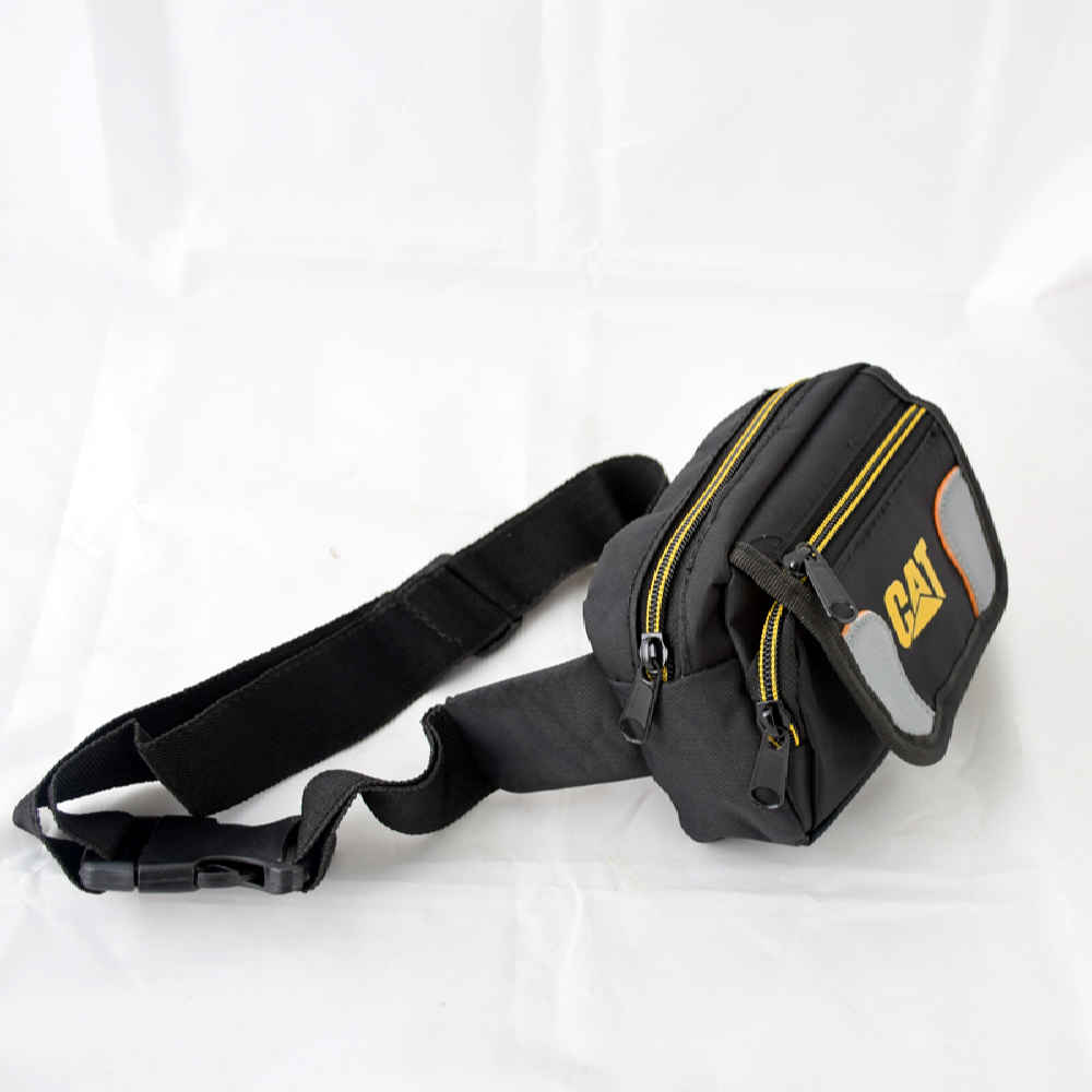 Caterpillar Canvas Fanny Pack with 3 Pockets & Adjustable Belt – Everyday Essential