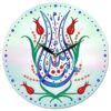 Wall Clock Featuring Islamic Calligraphy Printed Elegance