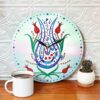 Wall Clock Featuring Islamic Calligraphy Printed Elegance