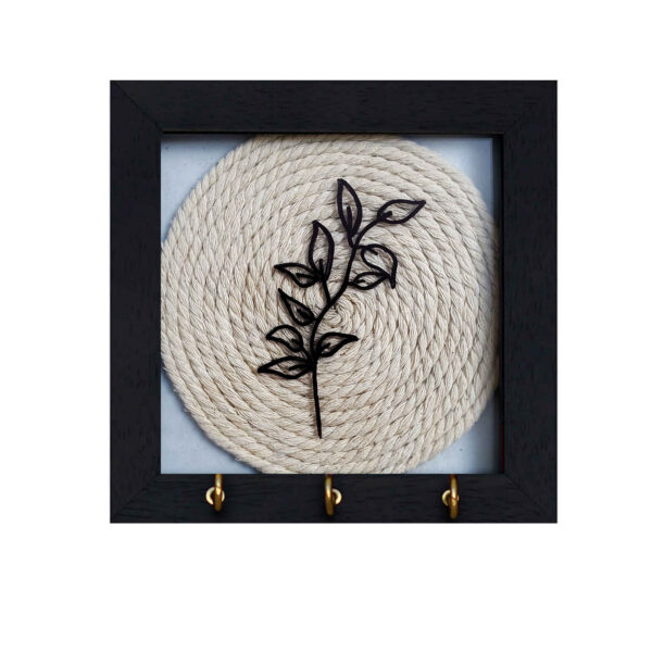 Decorative & Handcrafted Wall Key Holder with Boho Macrame Design