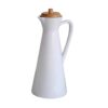 White Ceramic Oil Dispenser Bottle with Lid 800ml Capacity