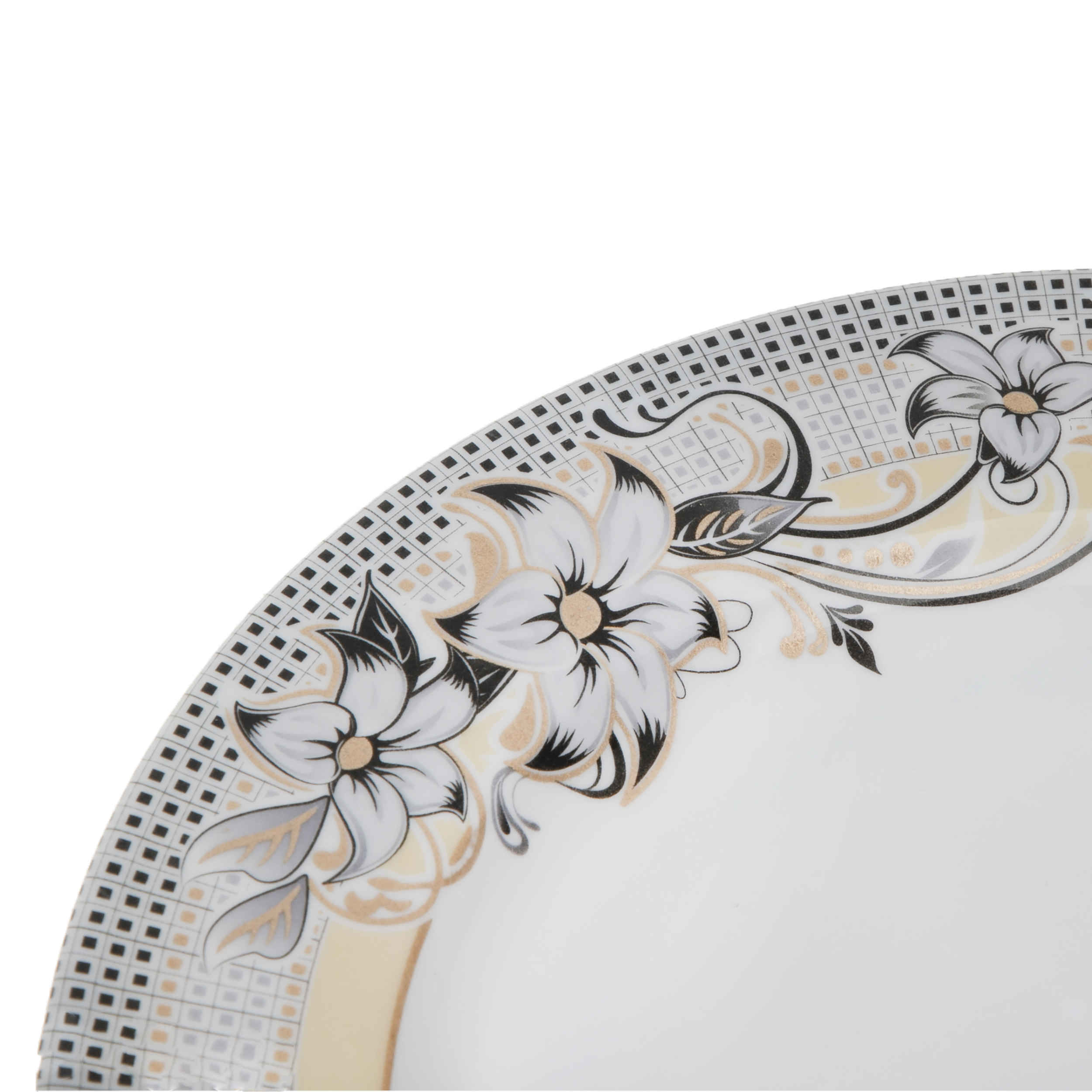 White Melamine Plate Set, Break-Resistant for Everyday Use, Pack of 6