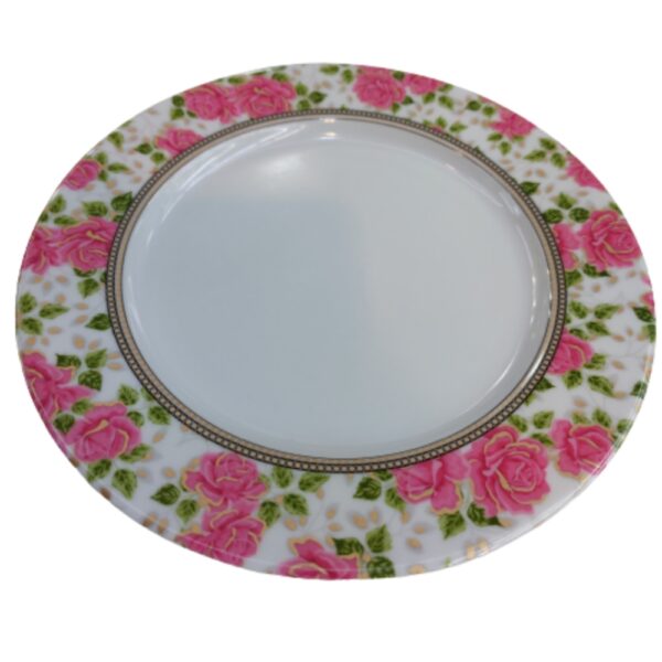 Melamine Dinnerware Plate Set for Everyday Use - Lightweight (Pack of 6)