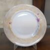 White Melamine Plate Set, Microwave Safe, Azalea Flower