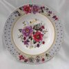 White Melamine Plate Set, Microwave Safe Flower Design