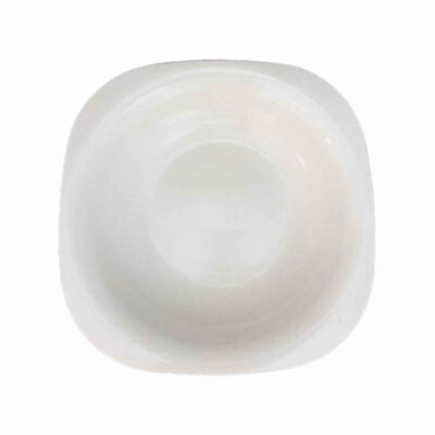 White Melamine Plate Set, Square Shape, Pack of 6