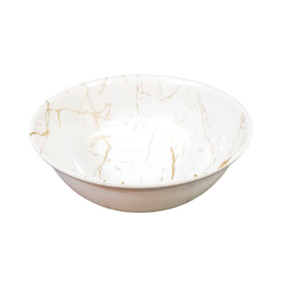 White Melamine Dinnerware Bowl Set, Dishwasher Safe – Model Hani (Set of 6)
