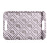 White Melamine Serving Tray with Handle Lightweight Heart Design
