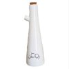 White Porcelain Oil Dispenser Bottle Tabletop for Kitchen Cooking