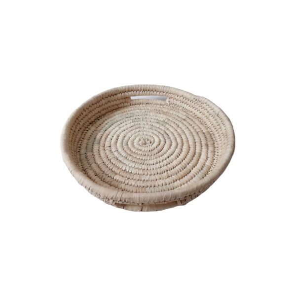 Persian Handwoven Palm Leaf Basket Round Shape