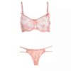Lingerie Set Bra & Thong for Women Chic Butterfly-Designed