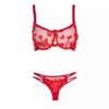 Lingerie Set Bra & Thong for Women Chic Butterfly-Designed