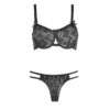 Lingerie Set Bra & Thong for Women Chic Butterfly-Designed