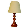 Accent Wooden Table Lamp With Fabric Lampshade Chic
