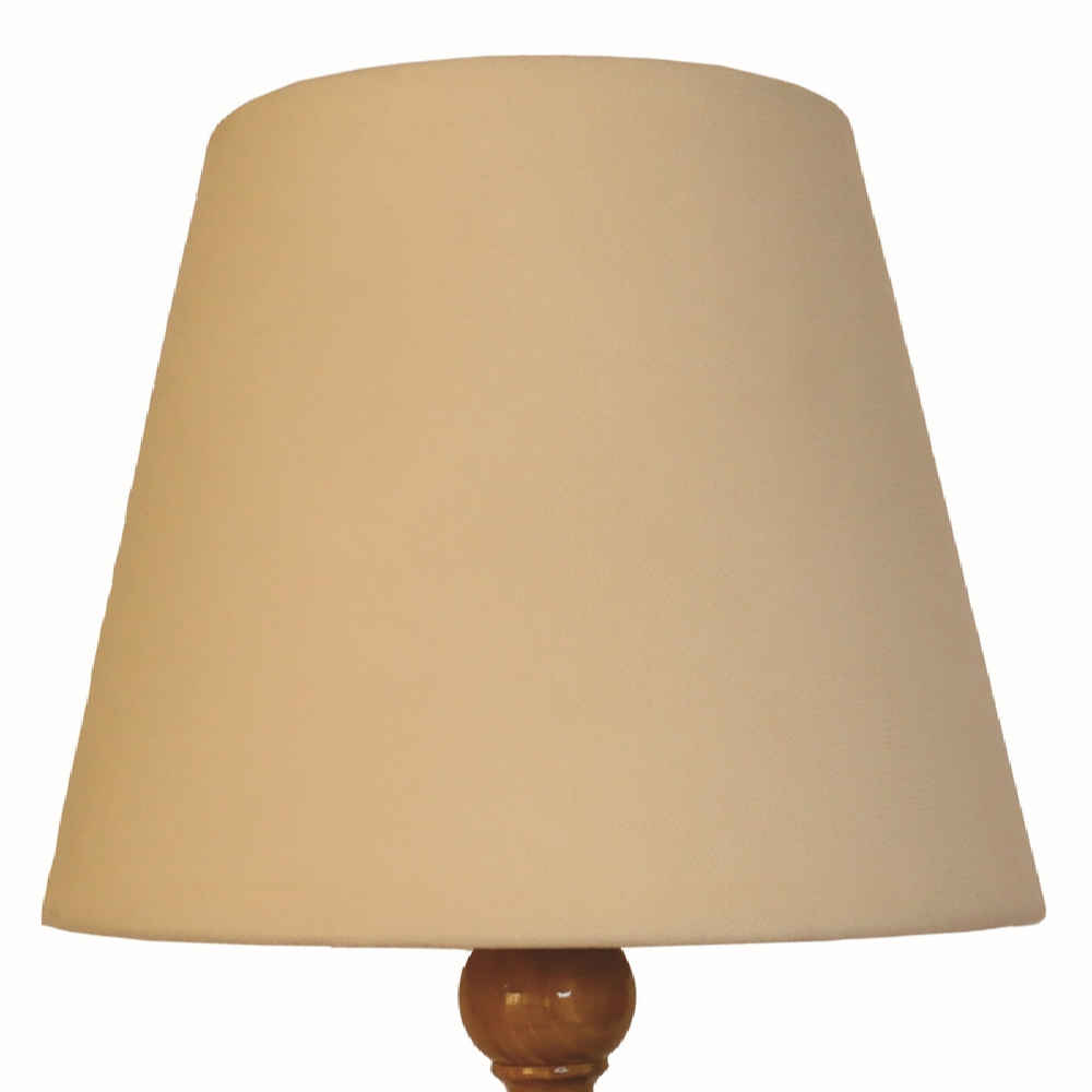 Accent Wooden Table Lamp With Fabric Lampshade Chic