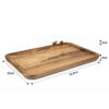 Wooden Serving Tray Bird Design Rectangular-Shaped Model Flat
