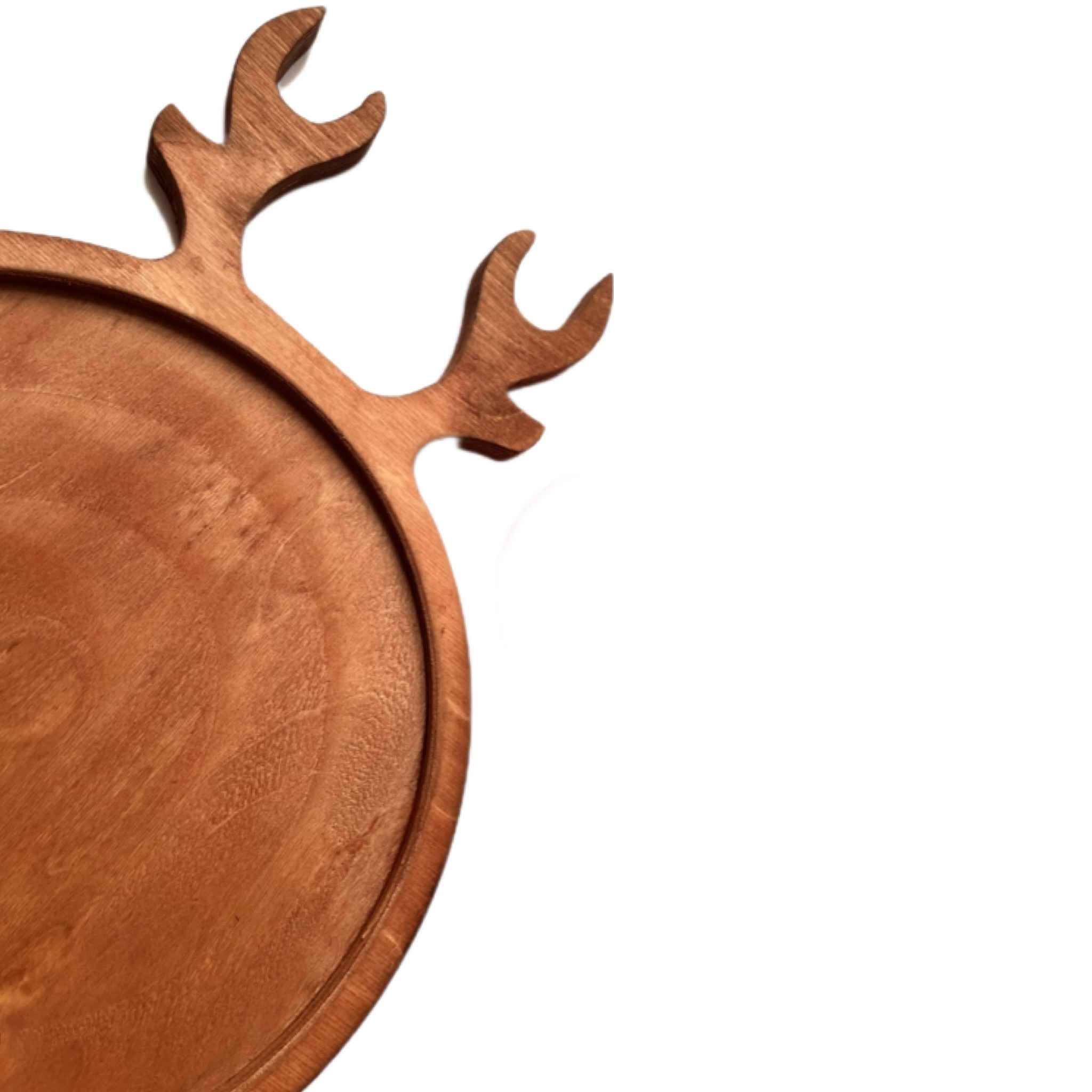 Deer Antlers Design – Wooden Serving Tray Model Venus