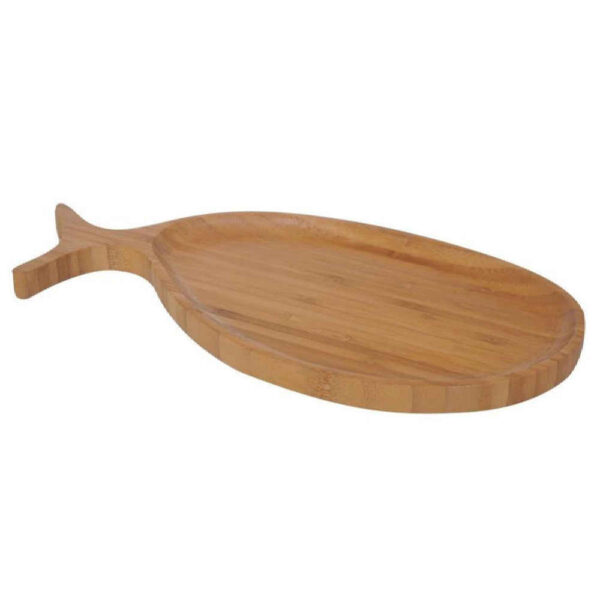 Fish-Shaped Wooden Serving Tray – Bamboo Style for Creative Serving