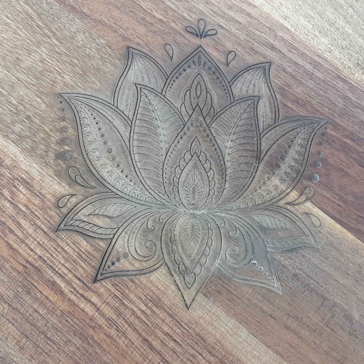 Flower Design Tray with Handle & Base – Model Golnaz