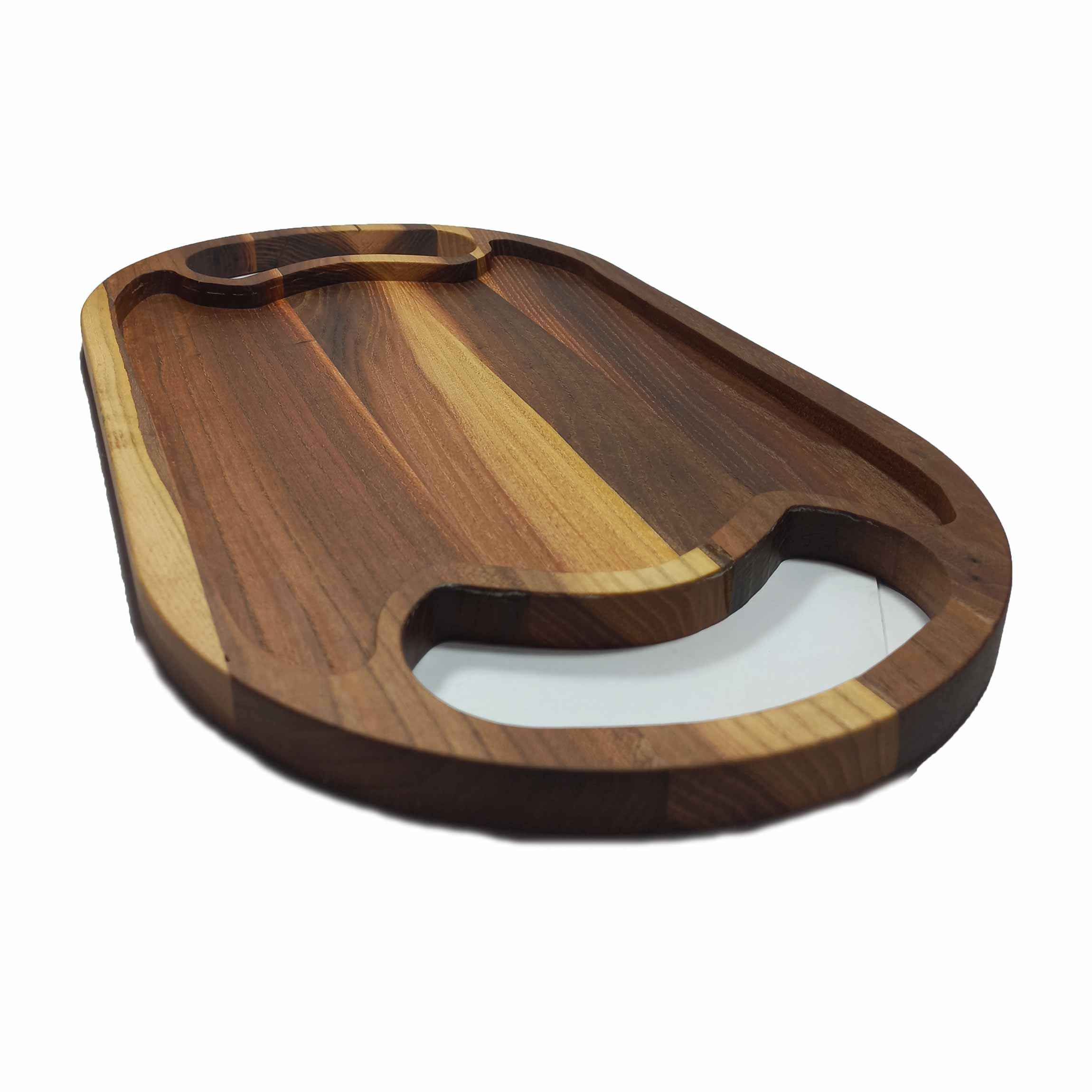 Lightweight Oval-Shaped Wooden Tray – Model Raha | Great for Snacks & More